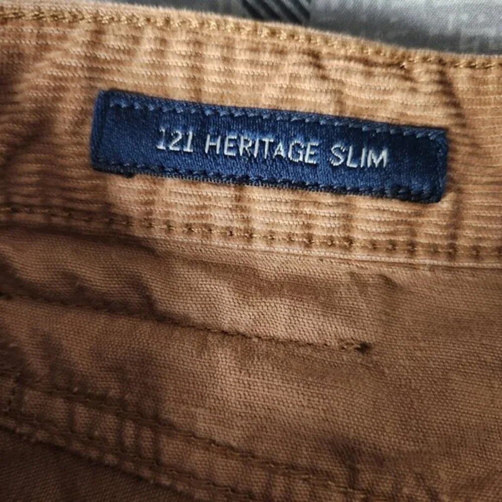 Lucky Brand Mens‎ Corduroy Pants 30x32 Beige 121 Heritage Slim Fit